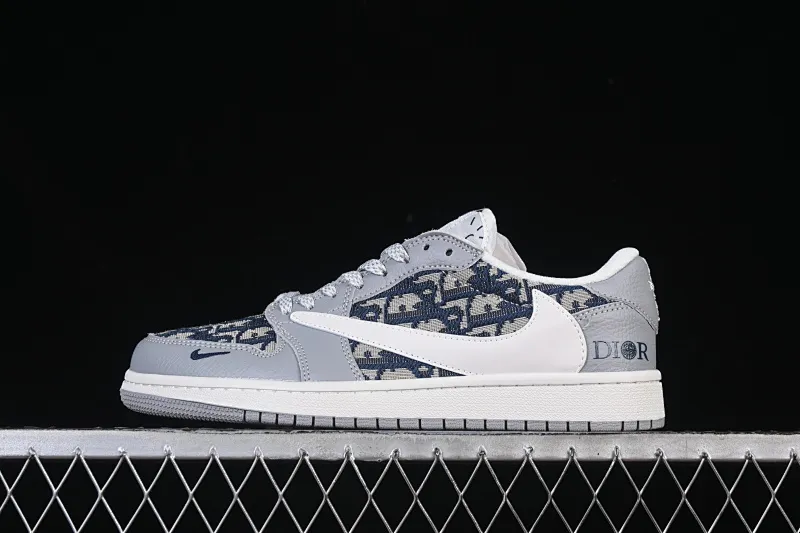 All categories Air Jordan Jordan series basketball shoes Air Jordan 1 Low high-end customized low-top sneakers Travis Scott x Fragment Design x Air Jordan 1 Low OG SP AJ1 Joe 1 Dior joint classic gray pattern low-top cultural casual sneakers DZ5899-004